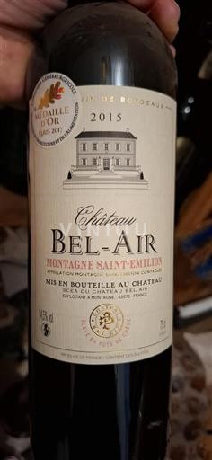 Bordeaux Montagne-saint-émilion Château Bel-Air 2015
