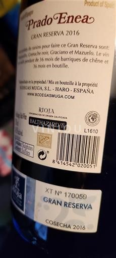 La Rioja Rioja Bodegas Muga Prado Enea 2016