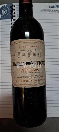 Bordeaux Pauillac Cru Bourgeois Château Artigues 1993