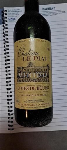 Bordeaux Côtes-de-bourg Château Le Piat 1989