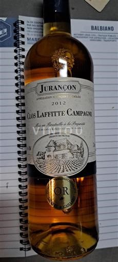 South West Jurançon Clos Laffitte Campagne 2012