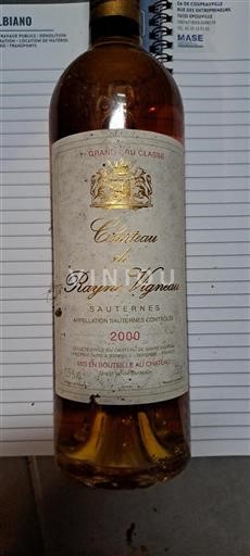 Bordeaux Sauternes Grand Cru Château Rayne Vigneau 2000