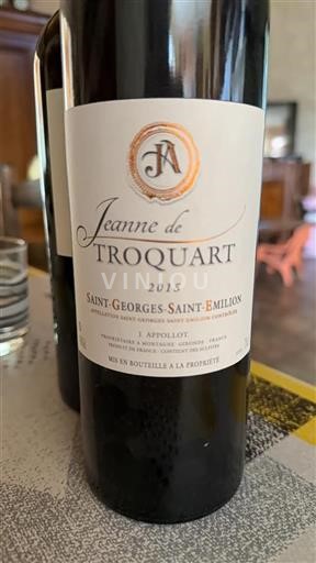 Bordeaux Saint-Georges-Saint-Émilion Jeanne de Troquart 2015