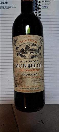 Bordeaux Pauillac Cru Bourgeois Château Haut-Bages Monpelou 1998