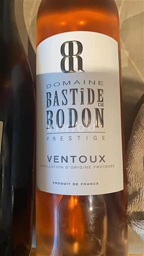 Vin Rosé sec Prestige Domaine Bastide de Rodon 2023 France Vallée du Rhône Ventoux AOC
