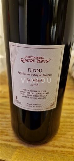 Languedoc Fitou L'Oratoire des Quatre Vents Le Grégal 2023