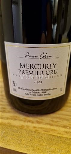 Bourgogne Mercurey Premier Cru Pierre Colin 2023