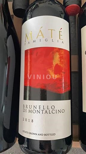 Toscane Brunello di Montalcino Máté Famiglia 2018