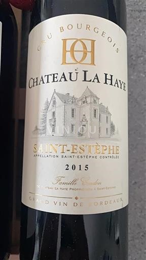 Bordeaux Saint-Estèphe Cru Bourgeois La Haye 2015