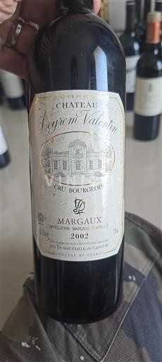 Bordeaux Margaux Cru Bourgeois Château Deyrem Valentin 2002
