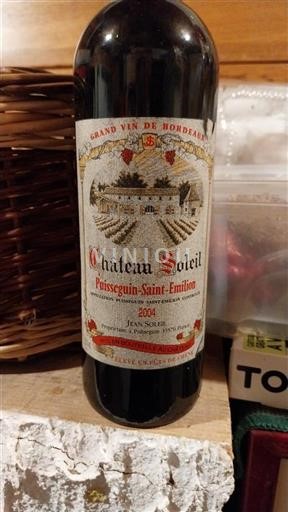 Bordeaux Puisseguin-saint-émilion Château Soleil 2004