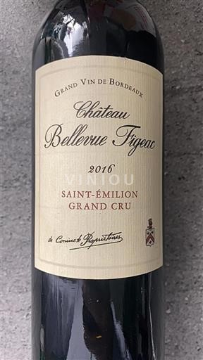 Bordéus Saint-Émilion Grand Cru Bellevue Figeac 2016