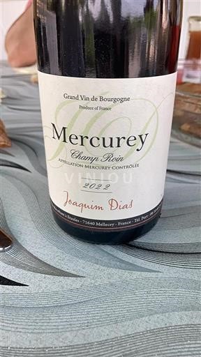 Bourgogne Mercurey Joaquim Dias Champ Roin 2022