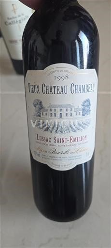 Bordeaux Lussac-saint-émilion Château Vieux Chambeau 1998