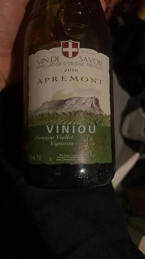 Savoie en Bugey Apremont Domaine Philippe Viallet 2010