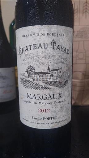 Bordeaux Margaux Château Tayac 2012