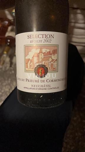 Neuchâtel Neuchâtel AOC Caves du Prieuré de Cormondrèche Sélection 2002