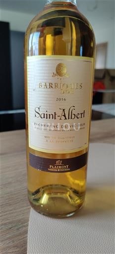 Lounais-Ranska Pacherenc-du-vic-bilh Saint-Albert Barriques d'Or 2016