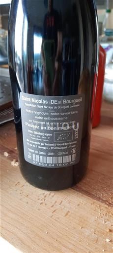 Vin Rouge sec Saint Nicolas iDEm Bourgueil Bertrand & Vincent Marchesseau 2023 France Vallée de la Loire Saint-Nicolas-De-Bourgueil