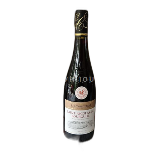 Vin Rouge sec Les Caractères Vins de la Vallée des Rois de France 2023 France Vallée de la Loire Saint-Nicolas-De-Bourgueil