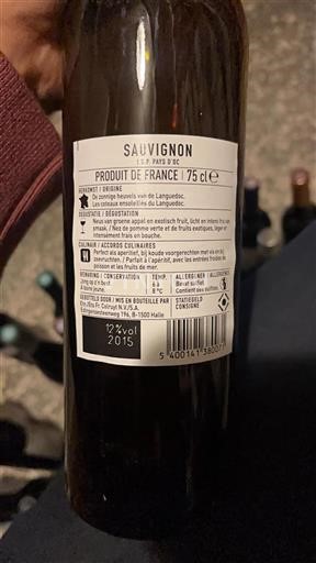 Linguadoca e Rossiglione Paese d'Oc Sauvignon 2015