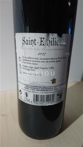 Bordéus Saint-Émilion Union de Producteurs de Saint-Emilion 2013
