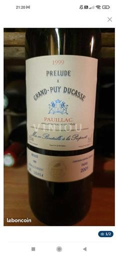 Bordeaux Pauillac Grand-Puy Ducasse Prélude 1999