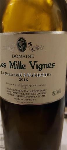 Linguadoca e Rossiglione Aude Domaine Les Mille Vignes Le Pied des Nymphettes 2015
