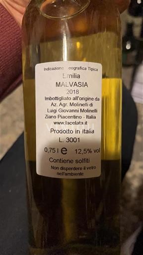 Emilie-Romagne Emilia Az. Agr. Molinelli MALVASIA 2018