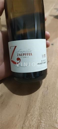 Alsace Pinot Grigio Grand Cru Familie Zaeppffel 2020