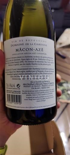 Burgundy Mâcon and Mâcon-Villages Domaine La Garenne 2018