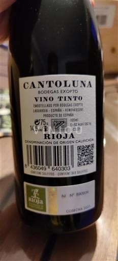 La Rioja Rioja Bodegas Exopto Cantoluna 2021