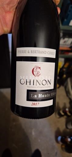 Vallée de la Loire Chinon Pierre & Bertrand Couly La Haute Olive 2017