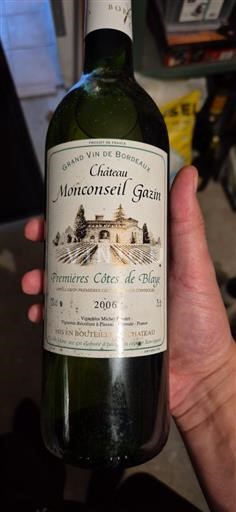 Bordeaux Unspecified Château Monconseil Gazin 2006