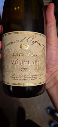 Valle della Loira Vouvray Domaine Orfeuilles Les Coudraies 2006