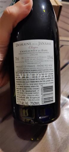 Valle del Rodano Châteauneuf-du-Pape Domaine La Janasse Chaupin 2020