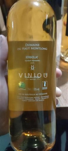 Jihozápad Monbazillac Domaine Haut Montlong 2021