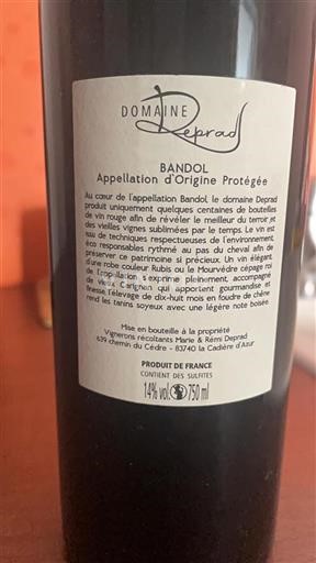 Provence Bandol Domaine Deprad 2020