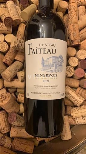 Vin Rouge sec Château Faiteau 2021 France Languedoc Minervois AOC