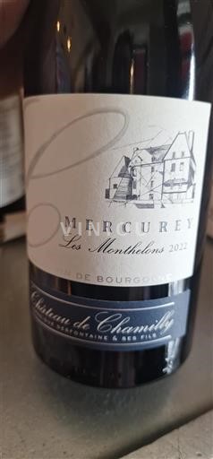 Bourgogne Mercurey Château Chamilly Les Monthelons 2022