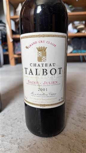 Bordeaux Saint-Julien Grand Cru Classé Talbot 2001