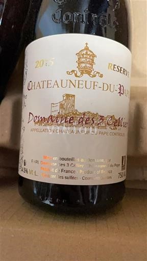 Údolí Rhôny Châteauneuf-du-Pape Domaine Des 3 Cellier Réserve 2015