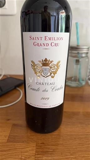 Bordeaux Saint-Émilion Grand Cru Grand Cru Comte des Cordes 2019