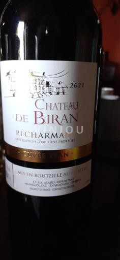 Südwestfrankreich Pécharmant Château Biran Tran 2021