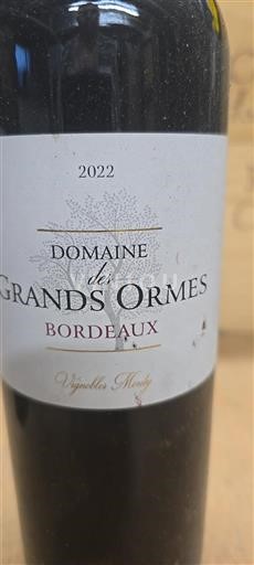 Bordeaux Domaine Des Grands Ormes 2022