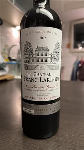 Bordeaux Saint-Émilion Grand Cru Grand Cru Franc Lartigue 2022