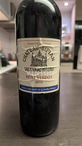 Bordeaux Médoc Château Sipian Petit Verdot 2014