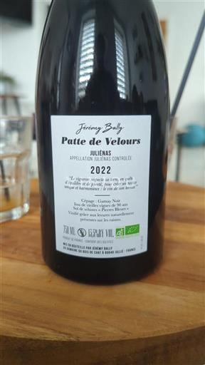 Beaujolais Juliénas Jérémy Bally Patte de Velours 2022