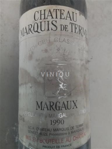 Bordeaux Margaux Grand Cru Château Marquis de Terme 1990