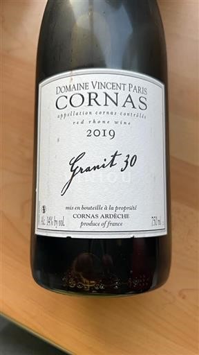 Valle del Rodano Cornas Domaine Vincent Paris Granit 30 2019